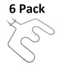 Solid Spare (6) Replacement Range Oven Bake Elements for GE WB44T10011 PS249286