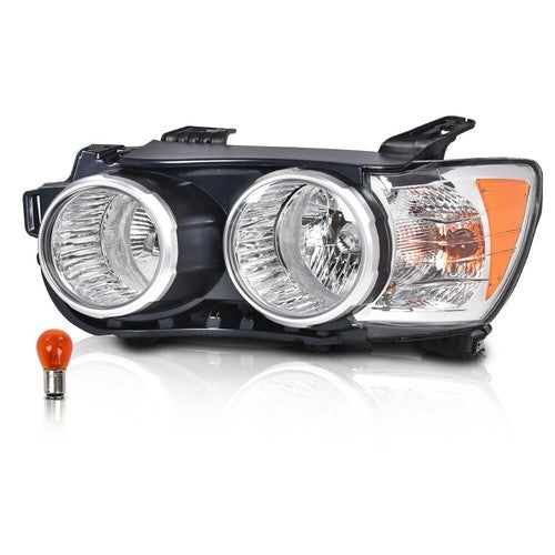 Solid Spare Fit For 12-16 Chevrolet Sonic Chrome Bezel Headlight Lamp Left Driver Side