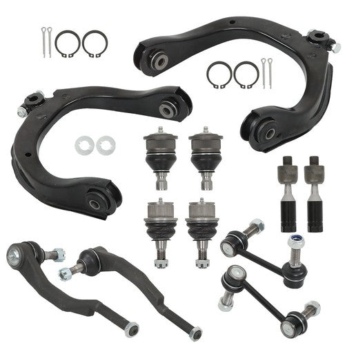 Solid Spare Front Control Arm Tie Rod Ball Joint 12 Pieces For GMC Envoy 2004 2005 2006 2007