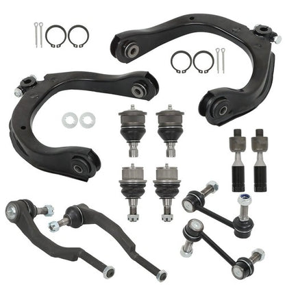 Solid Spare Front Control Arm Tie Rod Ball Joint 12 Pieces For GMC Envoy 2004 2005 2006 2007