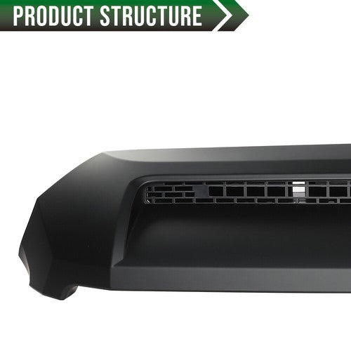 Solid Spare Front Upper Hood Bulge Molding Matte Black Fit For 2014-2021 Toyota Tundra