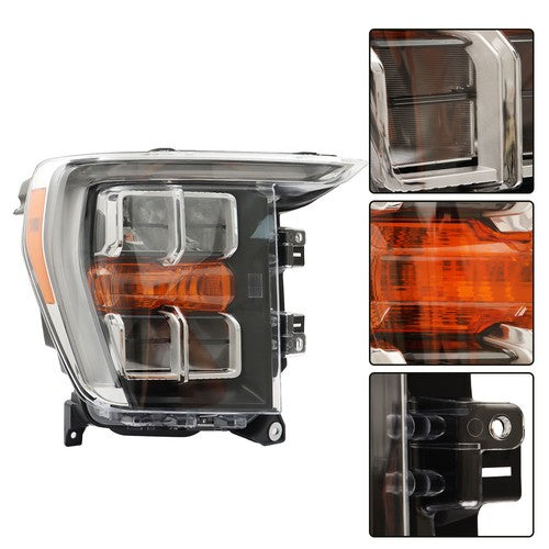 Solid Spare LED Housing Fit For 2021-2022 Ford F150 pickup Left+Right Headlights Replacement