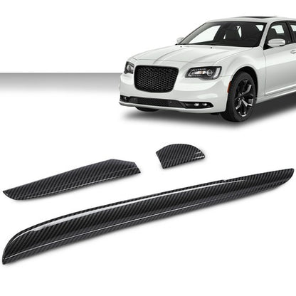 Solid Spare New Fit For 2011+ Chrysler 300 Central Control Dashboard Cover Trim Carbon Look