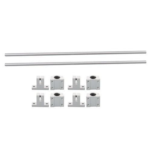 Solid Spare 2pcs 8x400mm Linear Shafts with 4 SCS8UU Bearings & 4 SK8 Supports
