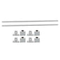 Solid Spare 2pcs 8x400mm Linear Shafts with 4 SCS8UU Bearings & 4 SK8 Supports
