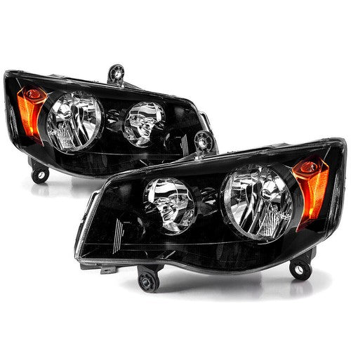 Solid Spare Pair Headlights For 2008-16 Chrysler Town & Country 2011-20 Dodge Grand Caravan