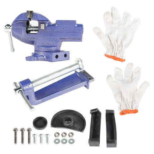 Solid Spare For Workbench 3.2"- Multi-Functional Portable 360° Swivel Base 2-In-1 Bench Vise