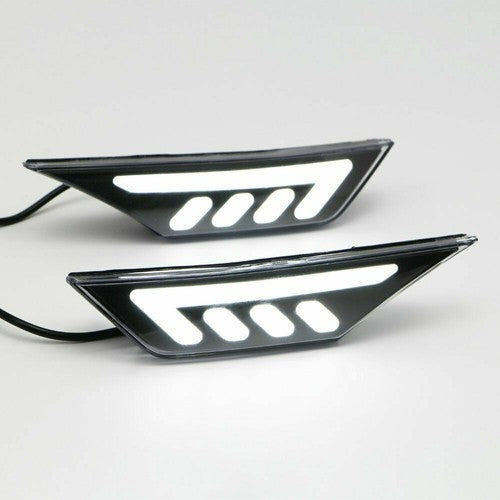 Black LED Front Bumper Side Marker Light Turn Signal For 2016-2021 Honda Civic
