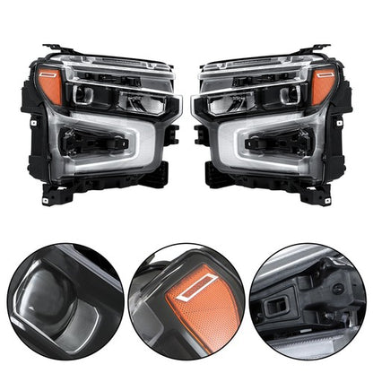 Solid Spare Headlights For Chevy Silverado 1500 ZR2 2022 2023 2024 Pair LED Left+Right Side