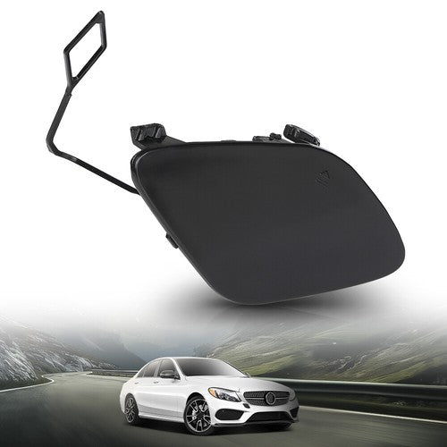Solid Spare Fit For 15-18 Mercedes W205 C-Class Front Bumper Tow Hook Eye Cover A2058850324
