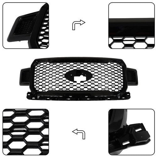 Solid Spare JL3Z8200SL Front Radiator Grille Assembly Agate Black For Ford F-150 2018-2020