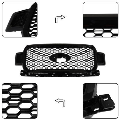 Solid Spare JL3Z8200SL Front Radiator Grille Assembly Agate Black For Ford F-150 2018-2020