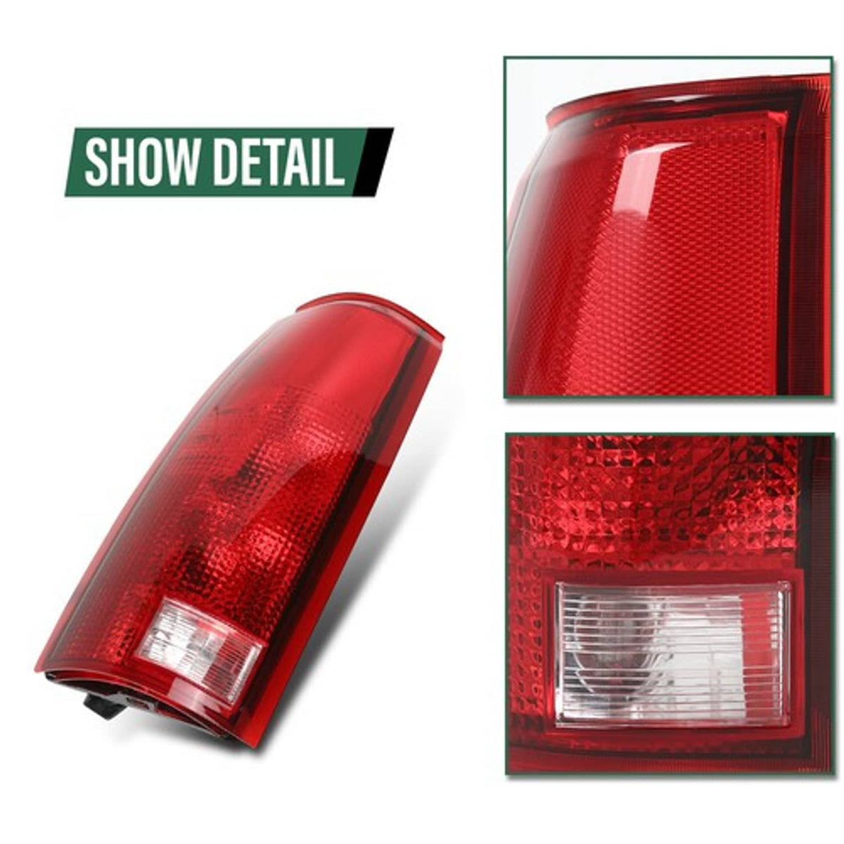 Solid Spare Tail Lights Brake Lamps w/o Bulbs Fit For 1988-2000 Chevy GMC C/K Left+Right