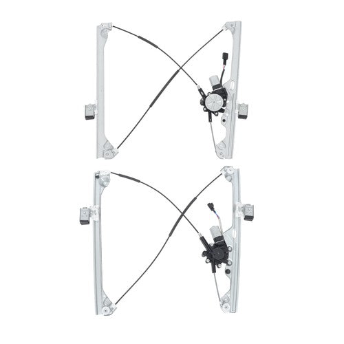 Solid Spare For Chevy Silverado GMC Sierra 2007-2014 1 Pair Window Regulator w/ Motor