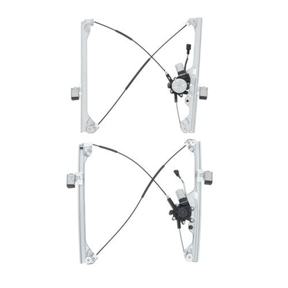Solid Spare For Chevy Silverado GMC Sierra 2007-2014 1 Pair Window Regulator w/ Motor