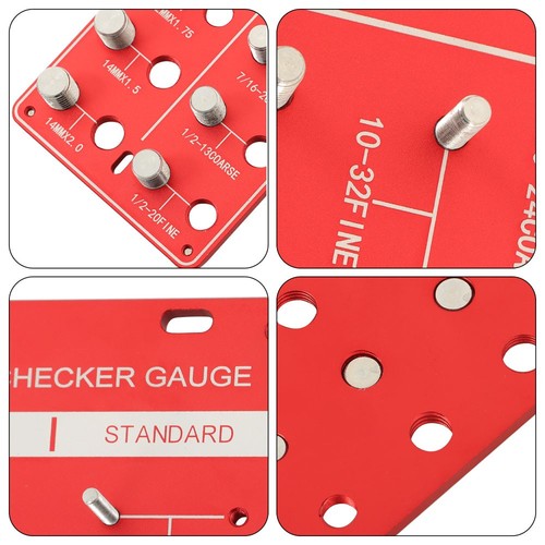 Solid Spare Nut And Bolt Thread Checker Inch And Metri 28 Thread Identifier Gauge Screw