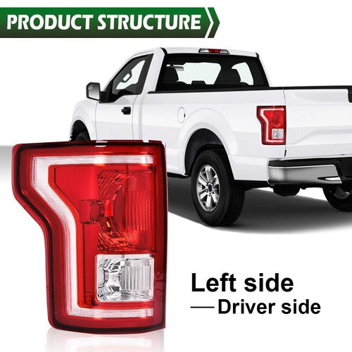 Solid Spare New Fit For 2015 2016 2017 Ford F-150 F150 Tail Light Lamp Left Driver Side LH