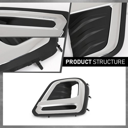 Solid Spare Fit For 2019 2020 2021 Subaru Forester Front Bumper Fog Light Trim Cover Bezel