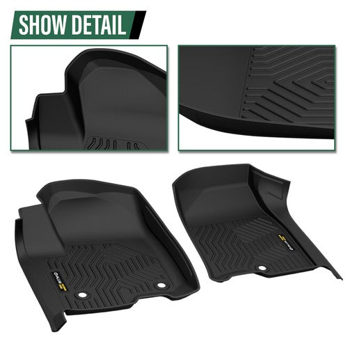 Solid Spare TPE 3 Rows Floor Mats Liner Fit For 21-24 Tahoe Yukon Escalade Bucket Seat