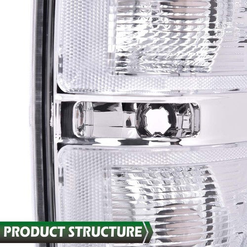 Solid Spare Clear Chrome Tail Lights Brake Lamps Fit For 2009-2014 Ford F150 F-150 Pickup