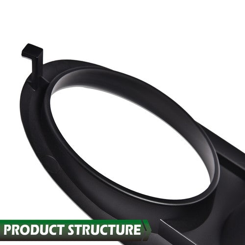 Solid Spare Fit For 01-06 BMW E46 M3 2-Door Matte Black Front Bumper Fog Light Cover