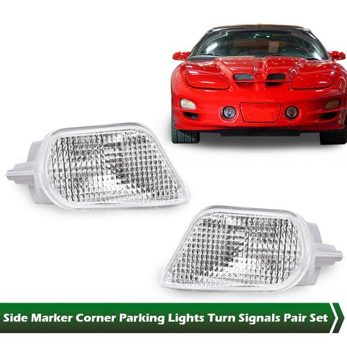 Solid Spare Fit For 98-02 Pontiac Firebird Trans Am Corner Parking Turn?Signal Lights Clear