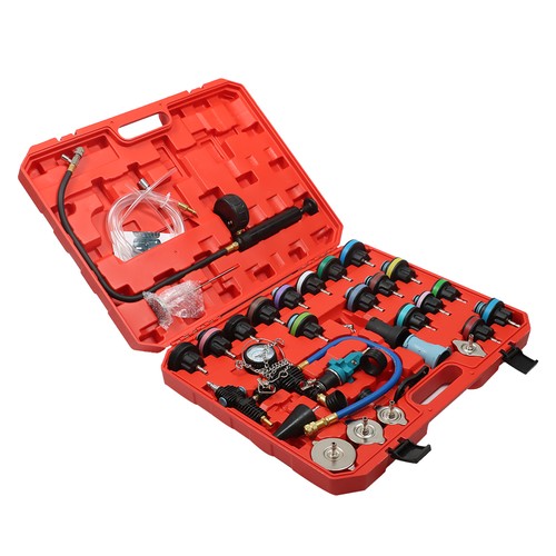 Solid Spare 33pcs Universal Radiator Pressure Tester & Vacuum Cooling System Tool Refill Kit