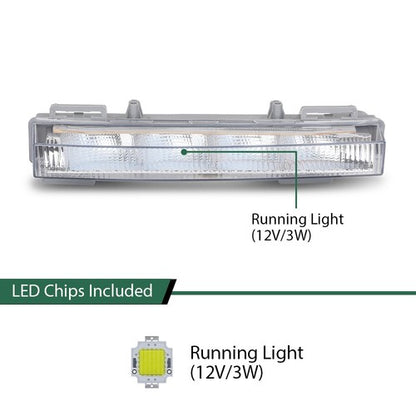 Solid Spare Fit For 13-15 Benz W166 ML/GL X204 GLK LED Daytime Running Light Fog Lamp Right