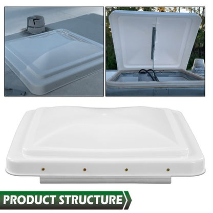 Solid Spare 3 Pack 14"X14" RV Replacement Roof Vent Cover White Camper (Trailer) Vent Cover