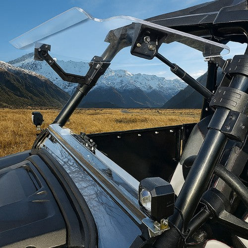 Solid Spare Clear Windshield Flip For Polaris RZR 800 570 / RZR XP 900 / XP 4 800 900 11-14