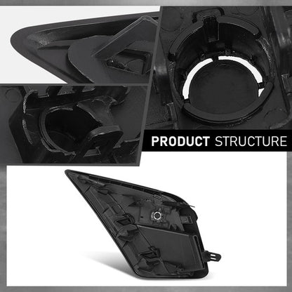 Solid Spare Fit For 18-21 Lexus NX300 F Sport Front Bumper Insert Fog Light Cover Left+Right