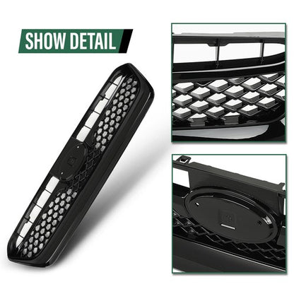 Solid Spare Front Upper Bumper Grille Honeycomb Grill Fit For 2015-2017 Subaru WRX STI