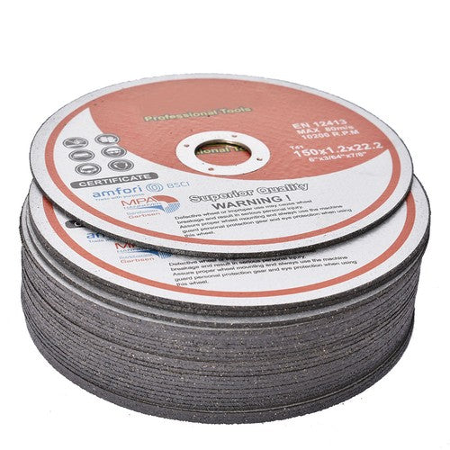 Solid Spare 25 Pack 6"x.045"x7/8" Cut-off Wheel - Metal & Stainless Steel Cutting Discs