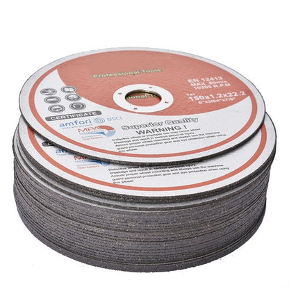 Solid Spare 25 Pack 6"x.045"x7/8" Cut-off Wheel - Metal & Stainless Steel Cutting Discs