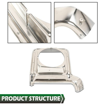 Solid Spare Fit For 1973-1978 Chevy GMC C/K Pickup Truck Silver Headlight Trim Bezel Pair
