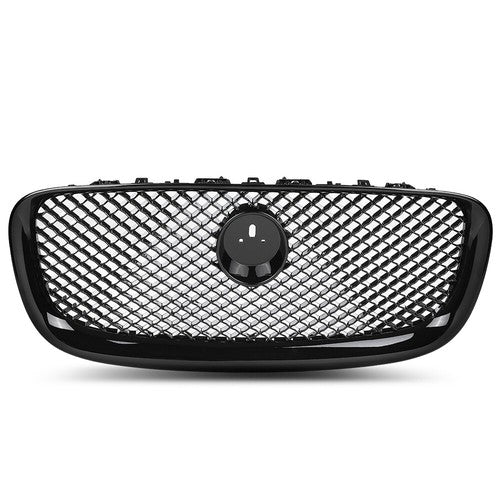 Solid Spare Front Bumper Upper Mesh Grille Fit For 2012 2013 2014 2015 Jaguar XF XFR Black