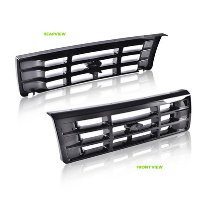 Solid Spare Fit For 1992-1997 Ford F Super Duty Bronco F150-F350 F53 F59 Front Bumper Grille