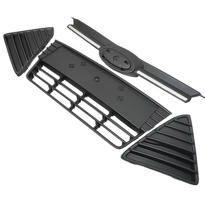 4PCS For 2012-2014 FORD FOCUS Front Upper&Lower Grille+ Bumper Side Lower Grille