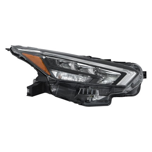 Solid Spare LED Chrome Headlight Replacement Fit For Nissan Versa 2020-2021 Right Clear Lens