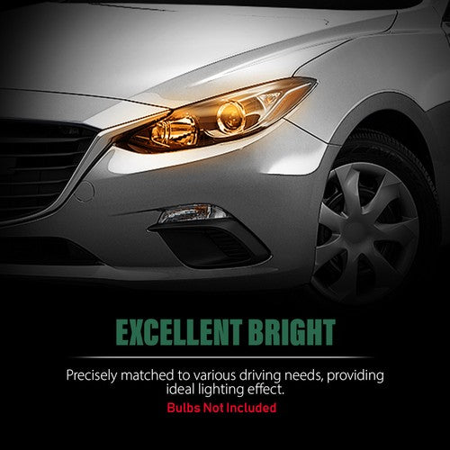 Solid Spare Halogen Projector Headlight Driver Left Side LH Fit For 14-16 Mazda 3 Sport