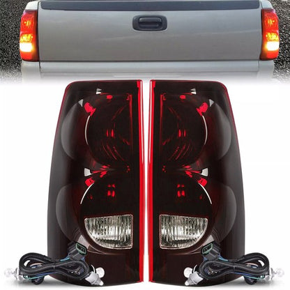 Solid Spare Tail Lights Brake Lamps W/Bulbs For 2003-2006 Chevy Silverado 1500 2500 3500 HD
