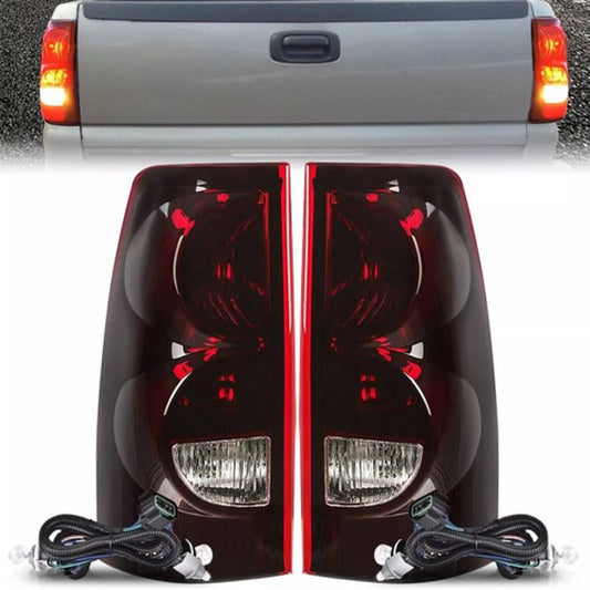 Solid Spare Tail Lights Brake Lamps W/Bulbs For 2003-2006 Chevy Silverado 1500 2500 3500 HD