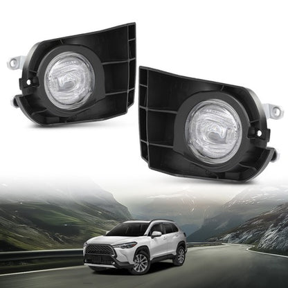 Solid Spare Fit For 2022-2024 Toyota Corolla Cross LED Fog Lights Driving Lamps Left+Right