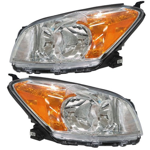 Solid Spare Headlight Fit For Toyota Rav4 Sport 2009 2010 2011 2012 L+R Side Replacement Set
