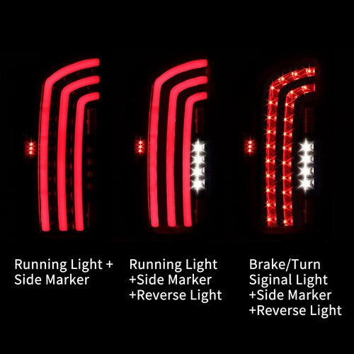 Solid Spare For 2007-2008 Dodge Ram 1500 2007-2009 Ram 2500/3500 Smoked LED Tail Lights Lamp