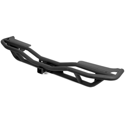 Solid Spare Textured Rear Bumper Guard w/ Receiver Hitch For 2007-2018 Jeep Wrangler JK