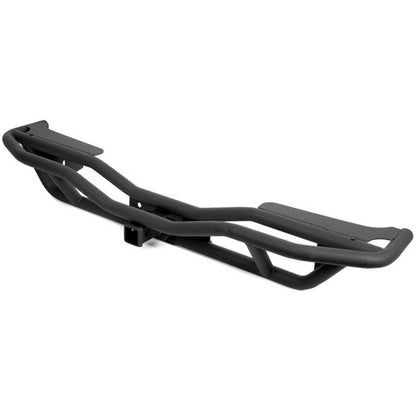 Solid Spare Textured Rear Bumper Guard w/ Receiver Hitch For 2007-2018 Jeep Wrangler JK