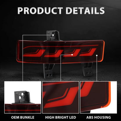 Red Lens Rear Bumper Reflector Fog Light LED Brake Lamp For Honda CRV 2020-2022