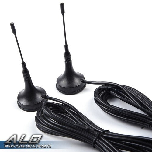 Solid Spare Fit For P71 Crown Victoria 3-3/4" Tall Magnetic Police Antenna 2 Lot Black