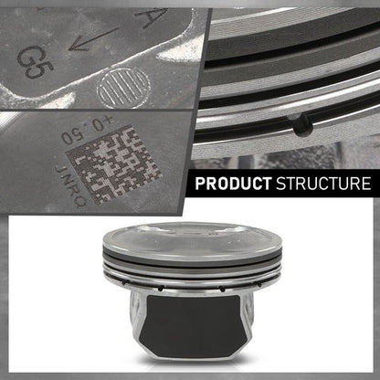 Solid Spare Fit For 11-19 Hyundai Sonata Kia Sorento Optima 2.4L Engine Pistons w/ Rings Kit